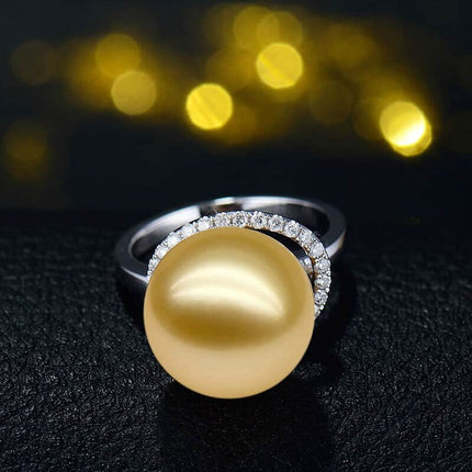 Lovely 14K White Gold Pearl Ring for Women - Wnkrs