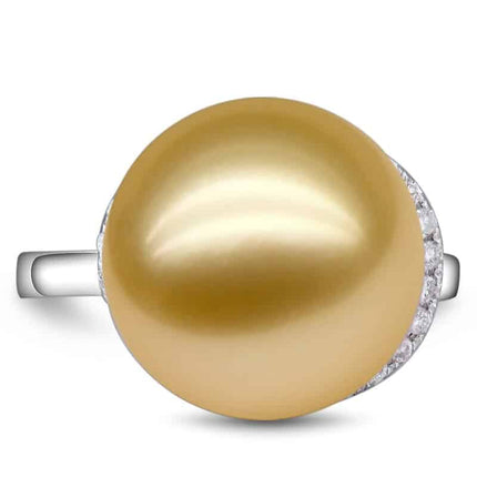 Lovely 14K White Gold Pearl Ring for Women - Wnkrs