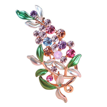 Luxury Floral Colorful Crystal Brooch - Wnkrs