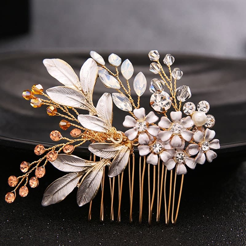 Hair Side Comb with Rhinestones