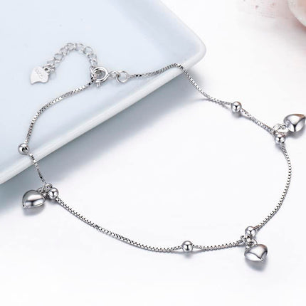 Classic Heart Charms Women's Anklet - wnkrs