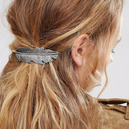 Women's Boho Feather Shaped Hair Clip - wnkrs