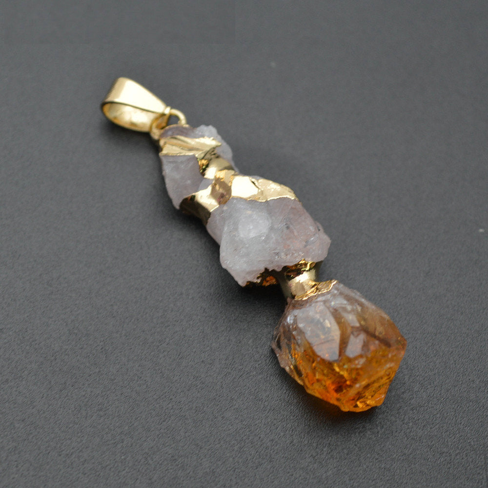 Three Layers Citrine Pendant