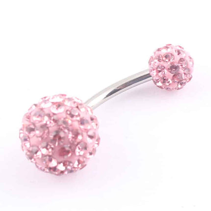 Double Crystal Balls Belly Piercing - Wnkrs