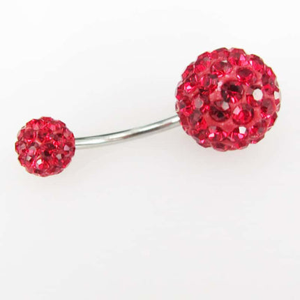 Double Crystal Balls Belly Piercing - Wnkrs