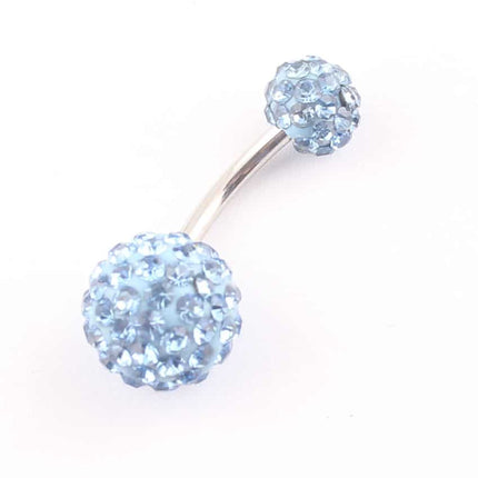 Double Crystal Balls Belly Piercing - Wnkrs