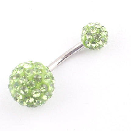 Double Crystal Balls Belly Piercing - Wnkrs