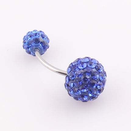 Double Crystal Balls Belly Piercing - Wnkrs