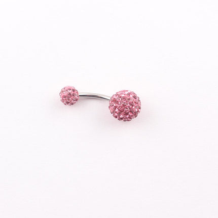 Double Crystal Balls Belly Piercing - Wnkrs