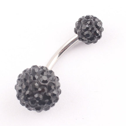Double Crystal Balls Belly Piercing - Wnkrs