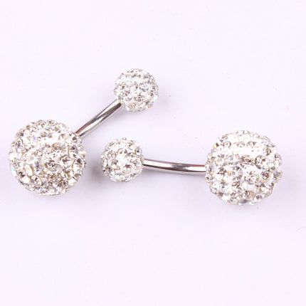 Luxury Summer Sparkling Steel Belly Ring - Wnkrs