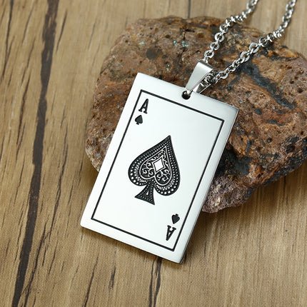 Men's Poker Card Necklace - Wnkrs