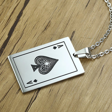 Men's Poker Card Necklace - Wnkrs