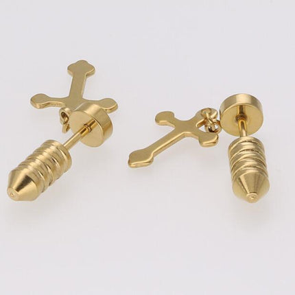 Men’s Christian Cross Earrings - Wnkrs