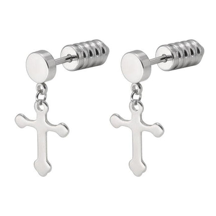 Men’s Christian Cross Earrings - Wnkrs