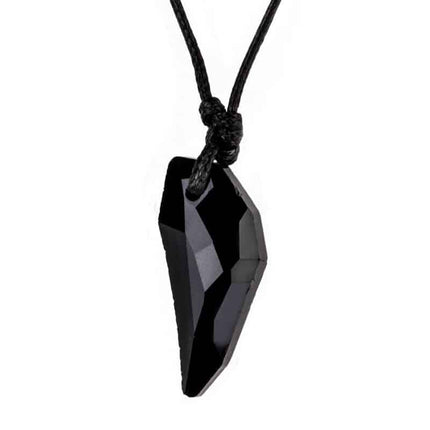 Men's Crystal Wolf Tooth Pendant Necklace - Wnkrs