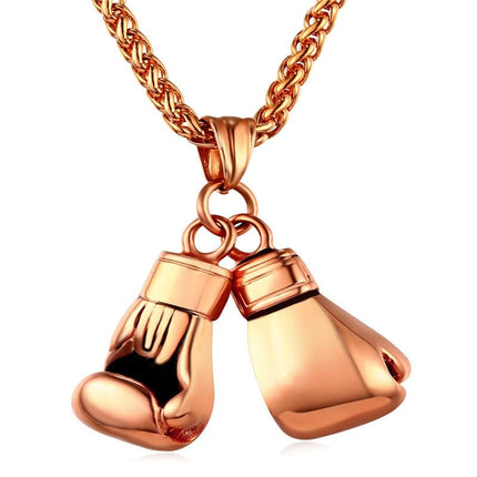 Boxing Gloves Design Steel Men's Pendant Necklace - Wnkrs