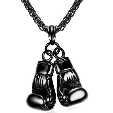 Boxing Gloves Design Steel Men's Pendant Necklace - Wnkrs