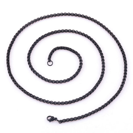 Men's Stainless Steel Black Necklace - Wnkrs