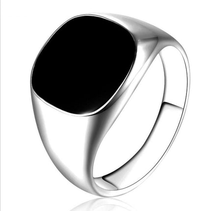 Classic Black Enamel Ring - Wnkrs
