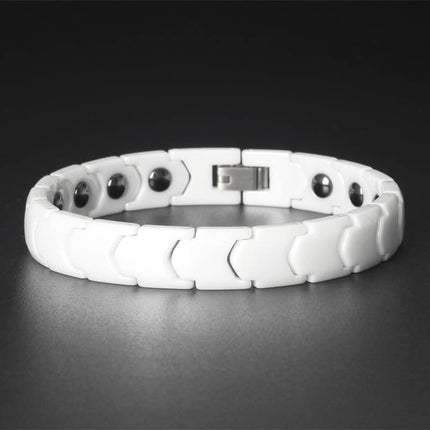 Men's Laconic Design Ceramic Magnetic Bracelet - Wnkrs