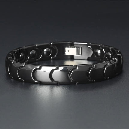 Men's Laconic Design Ceramic Magnetic Bracelet - Wnkrs