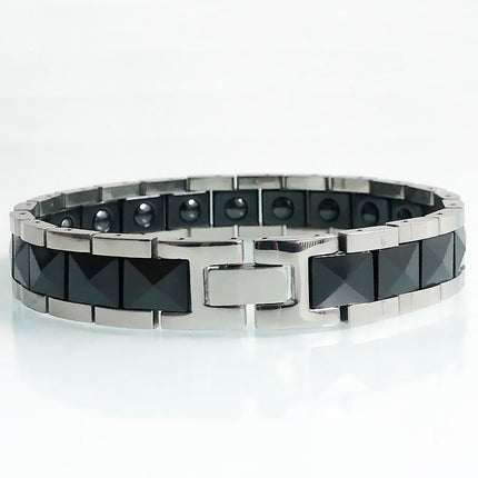 Men's Laconic Design Ceramic Magnetic Bracelet - Wnkrs