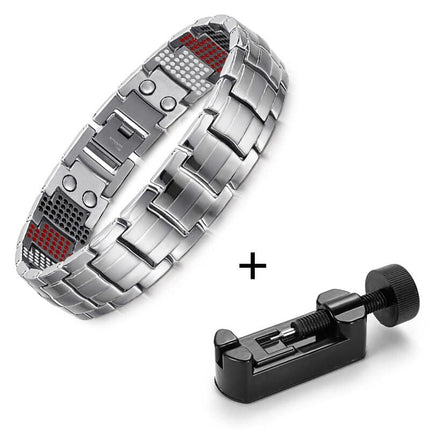 Men's Silver Magnetic Bracelet - Wnkrs