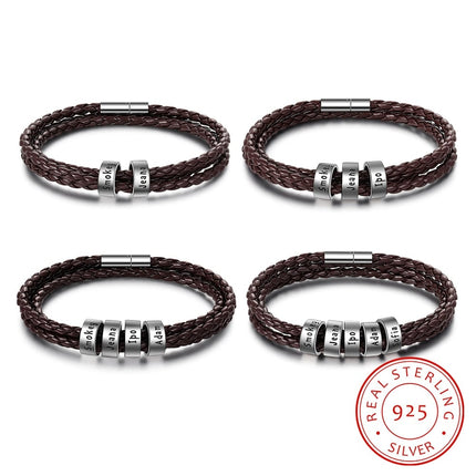Men's PU Leather Personalized Bracelet - Wnkrs
