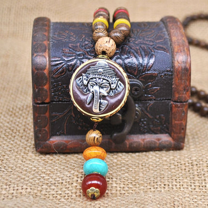 Boho African Style Wooden Men's Pendant Necklace - Wnkrs