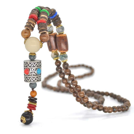 Boho African Style Wooden Men's Pendant Necklace - Wnkrs