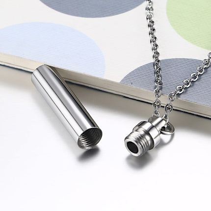 Fashion Capsule Shaped Stainless Steel Men's Necklace - Wnkrs