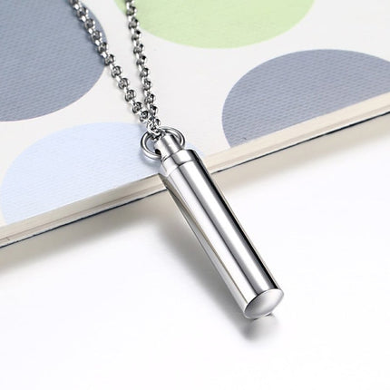 Fashion Capsule Shaped Stainless Steel Men's Necklace - Wnkrs
