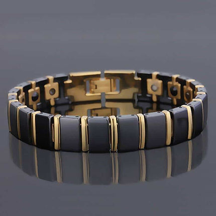 Men's Titanium Steel and Ceramic Magnetic Bracelet - Wnkrs