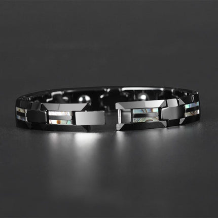 Men's FNatural Shell and Tungsten Steel Bracelet - Wnkrs