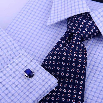 Men's Blue Button Cuff Links - Wnkrs