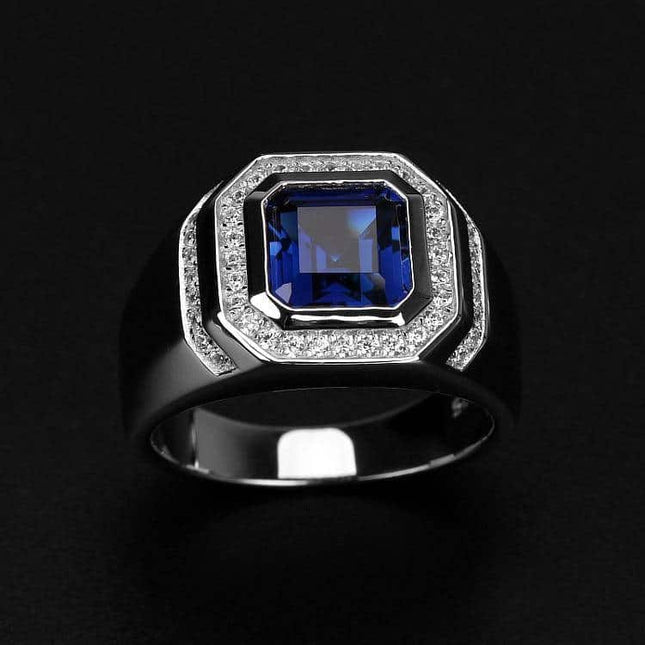 Male Sapphire Diamond Ring - Wnkrs