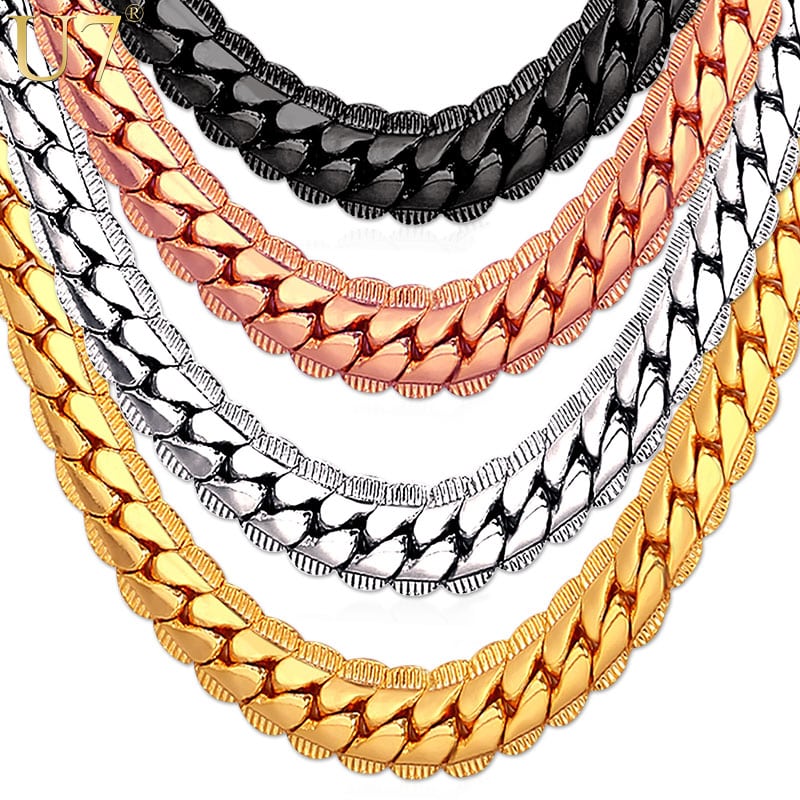 Men's Metal Chain Necklace in Multiple Lengths