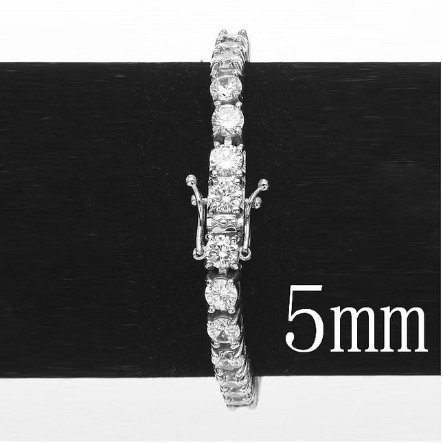 Men's Iced Out One Row Cubic Zirconia Stones Bracelets - Wnkrs