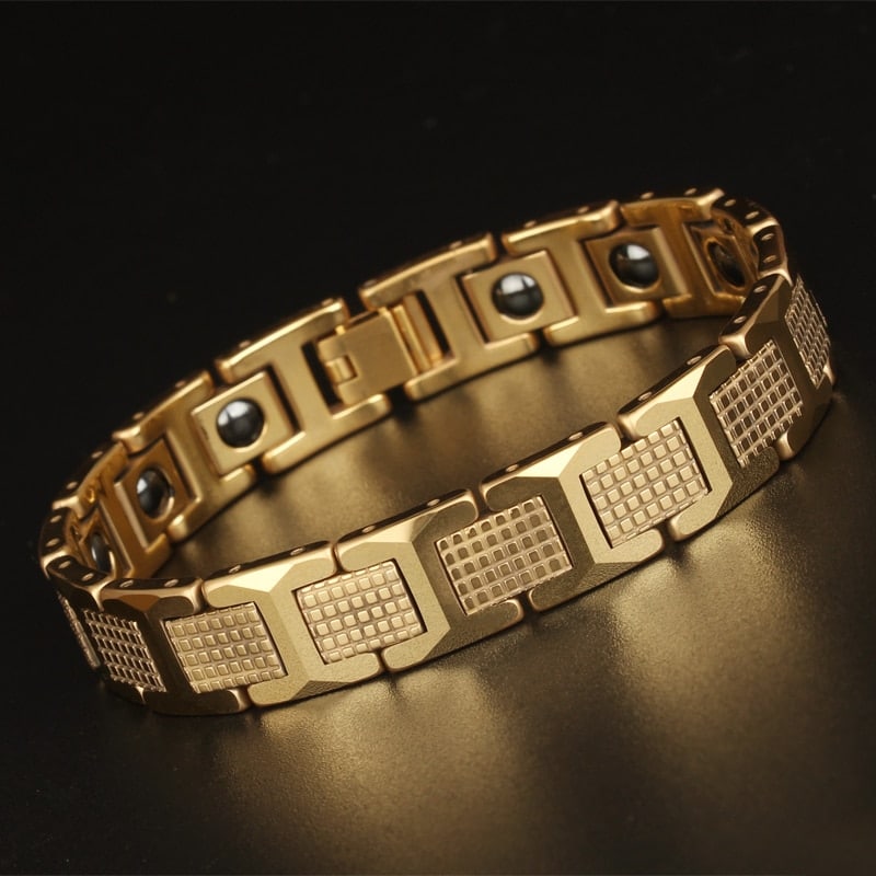Men's Textured Tungsten Steel Magnetic Bracelet