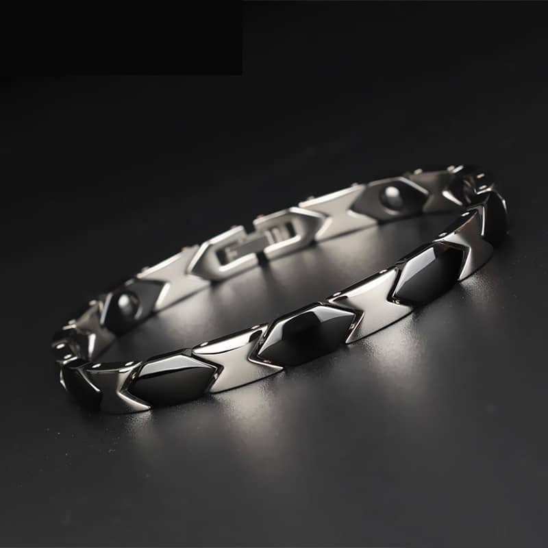Ceramic and Stainless Steel Rhombus Bracelet