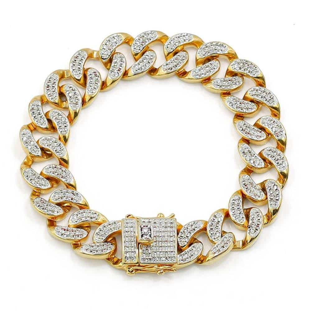 Men's Fashion Iced Out Cubic Zirconia Bracelets