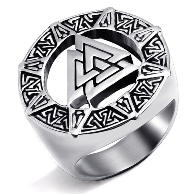 Cute Viking Styled Steel Men's Ring