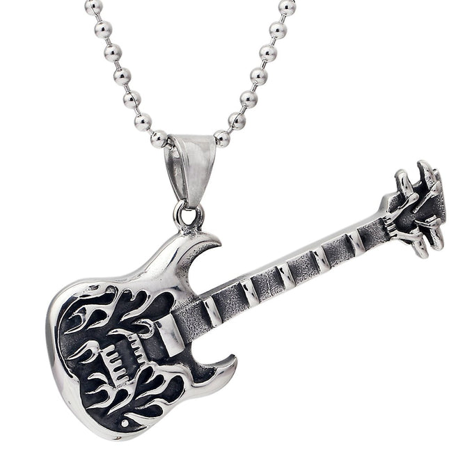Men's Metal Guitar Pendant Necklace - wnkrs