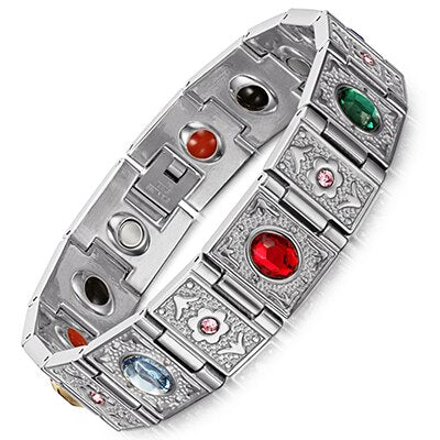 Men's Solid Stainless Steel Magnetic Bracelet - Wnkrs
