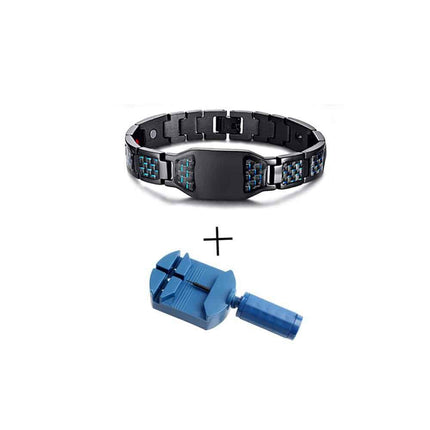 Men's Titanium Steel and Carbon Fiber Magnetic Bracelet - Wnkrs