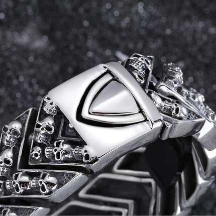 Rock Style Stainless Steel Skulls Men's Bracelet - wnkrs