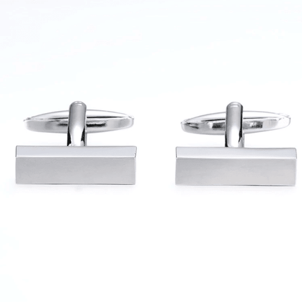 Men's Minimalistic Silver Cufflinks - Wnkrs