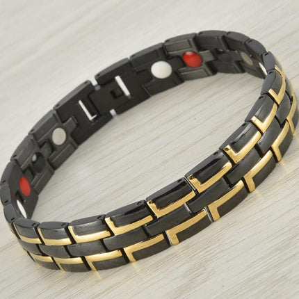 Men's Contrast Details Stainless Steel Magnetic Bracelet - Wnkrs