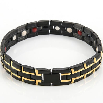 Men's Contrast Details Stainless Steel Magnetic Bracelet - Wnkrs